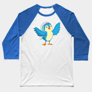 Bird as Bride with Veil Baseball T-Shirt